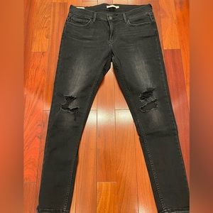 Levi’s 710 super skinny jeans size:33 black